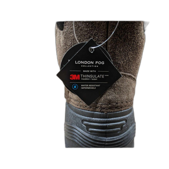 London Fog Men\'s Suede Leather Winter Snow Boots Chocolate Brown Size 8 main image 3